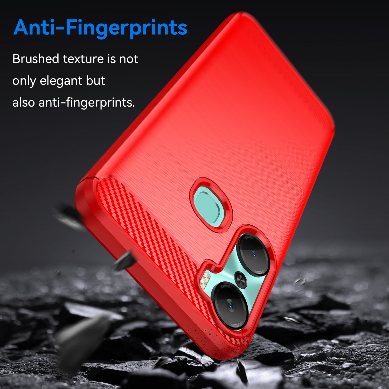 For Infinix Hot 12 Pro 4G Carbon Fiber Texture Phone Case Shockproof TPU Brushed Surface Protective Cover For Infinix Hot 12 Pro 4G Carbon Fiber Texture Phone Case Shockproof TPU Brushed Surface Protective Cover